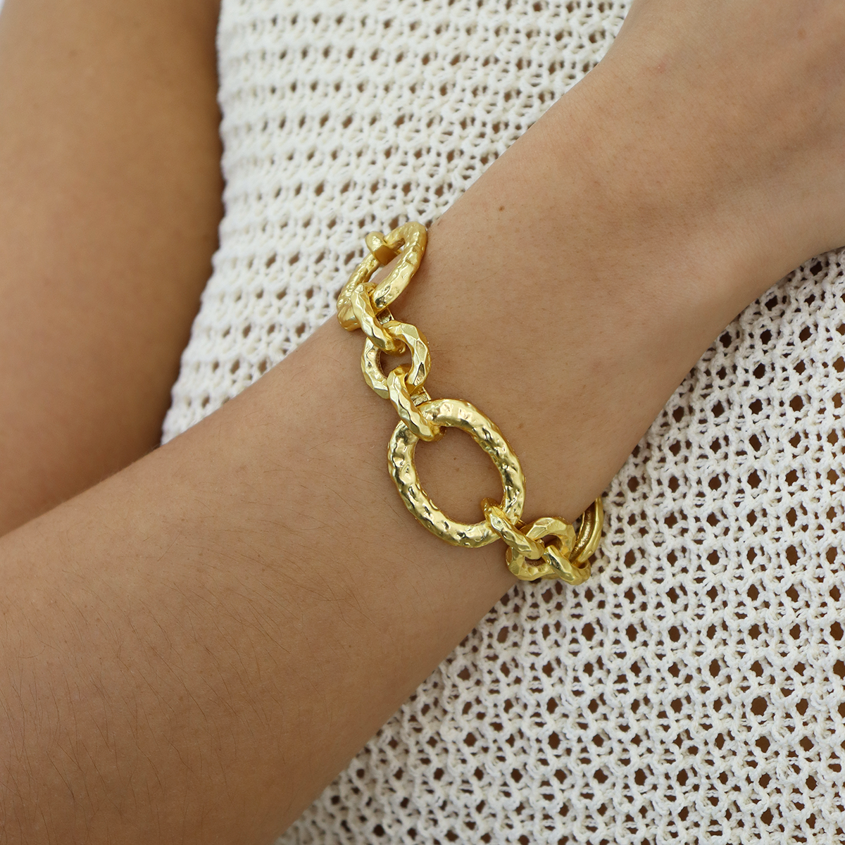 Bold Links Chain Bracelet - 24K Gold Plated