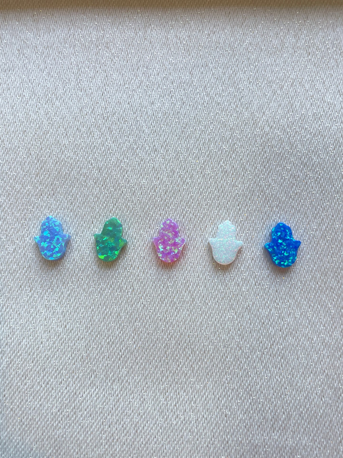 Small Gold Opal Hamsa Necklace