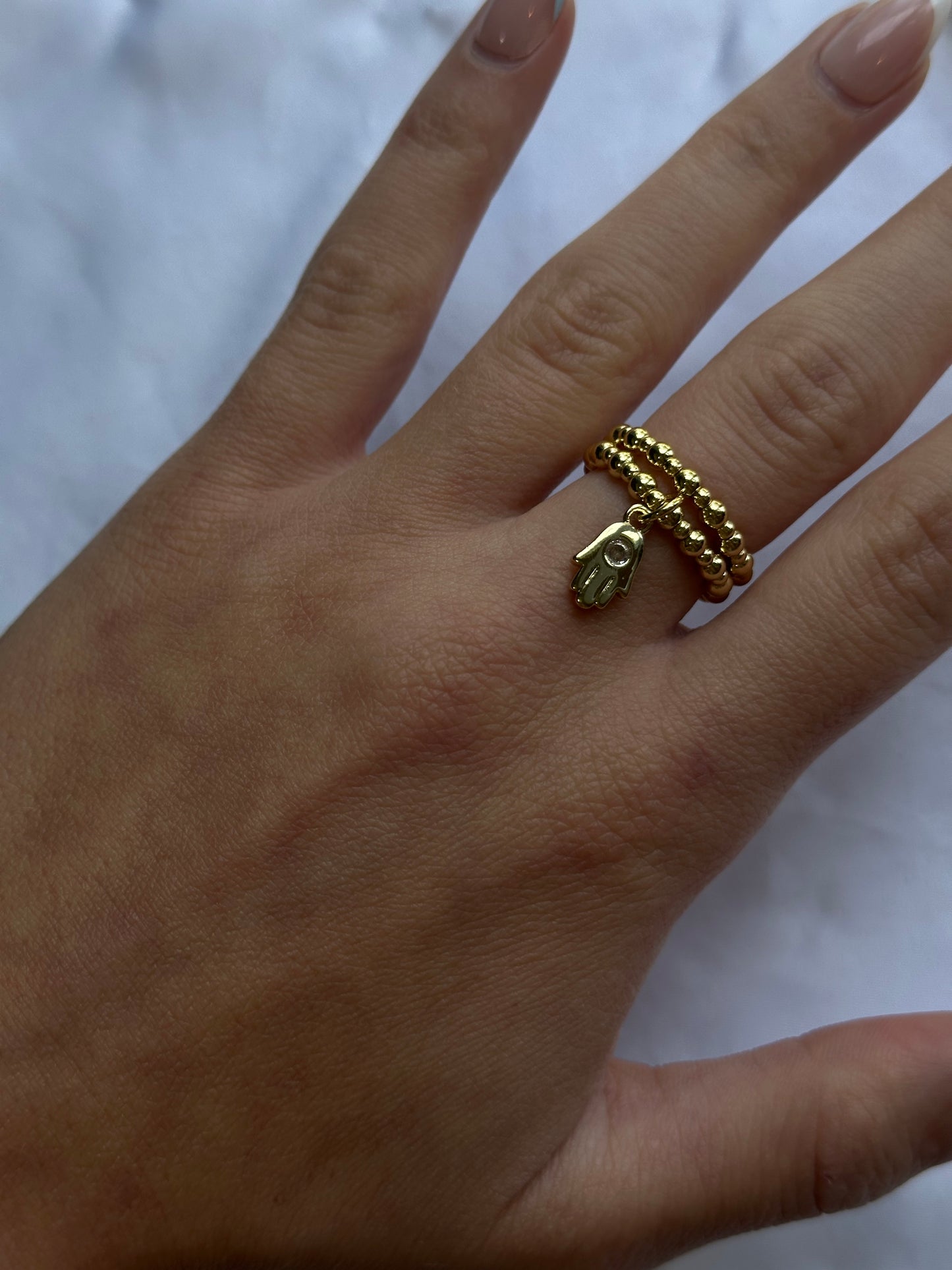 Hamsa Beaded Ring