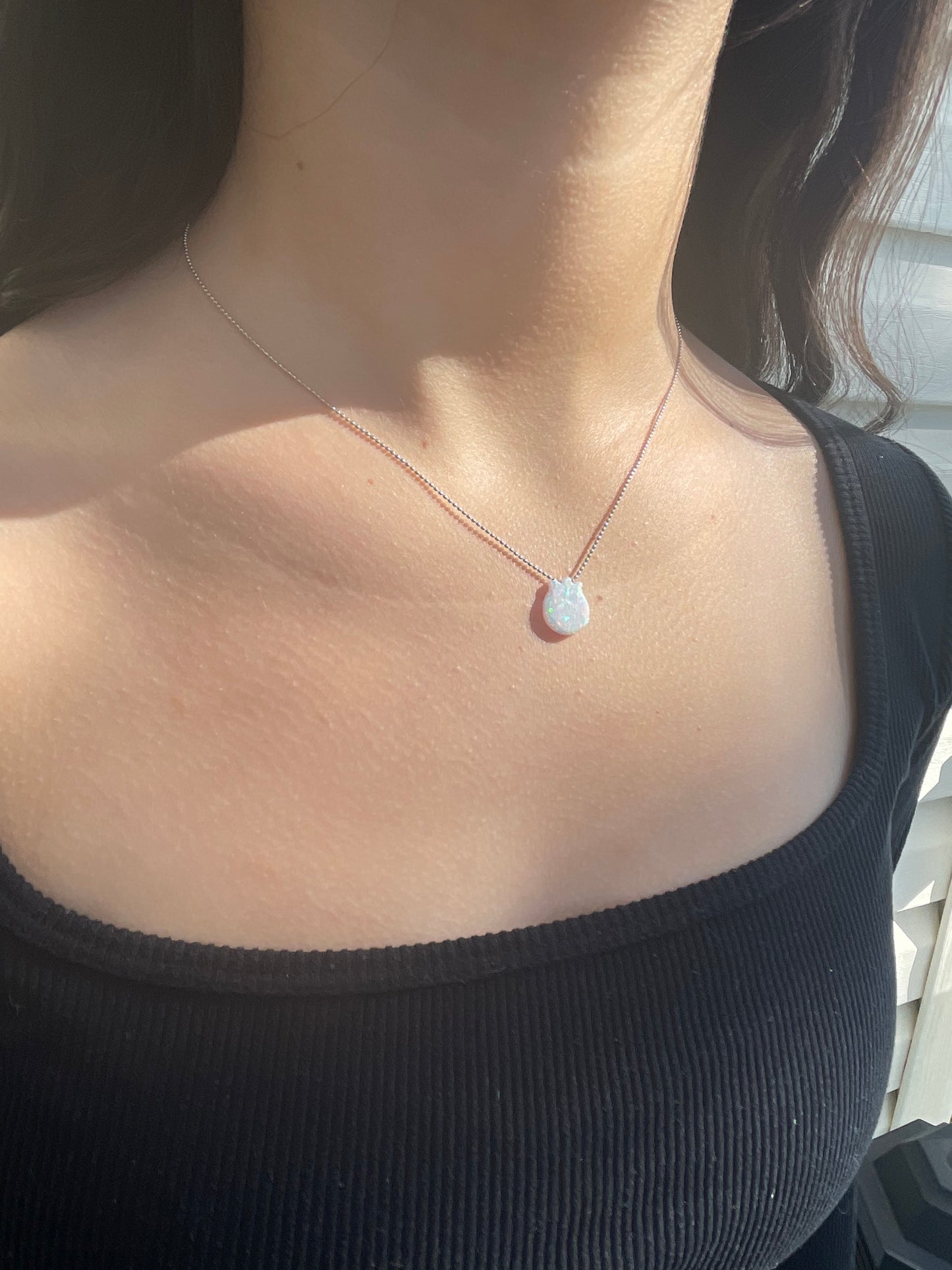 White Opal Pomegranate Necklace