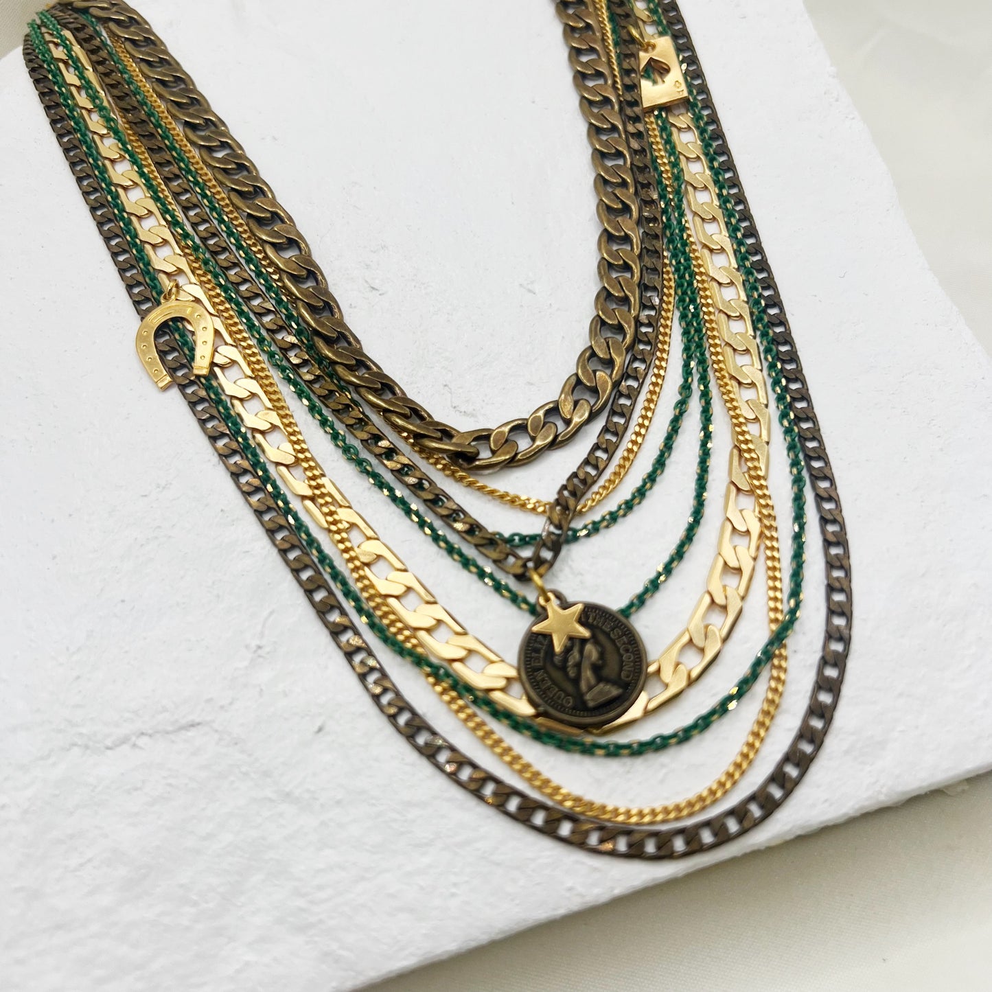 Gourmet Gold Card Necklace