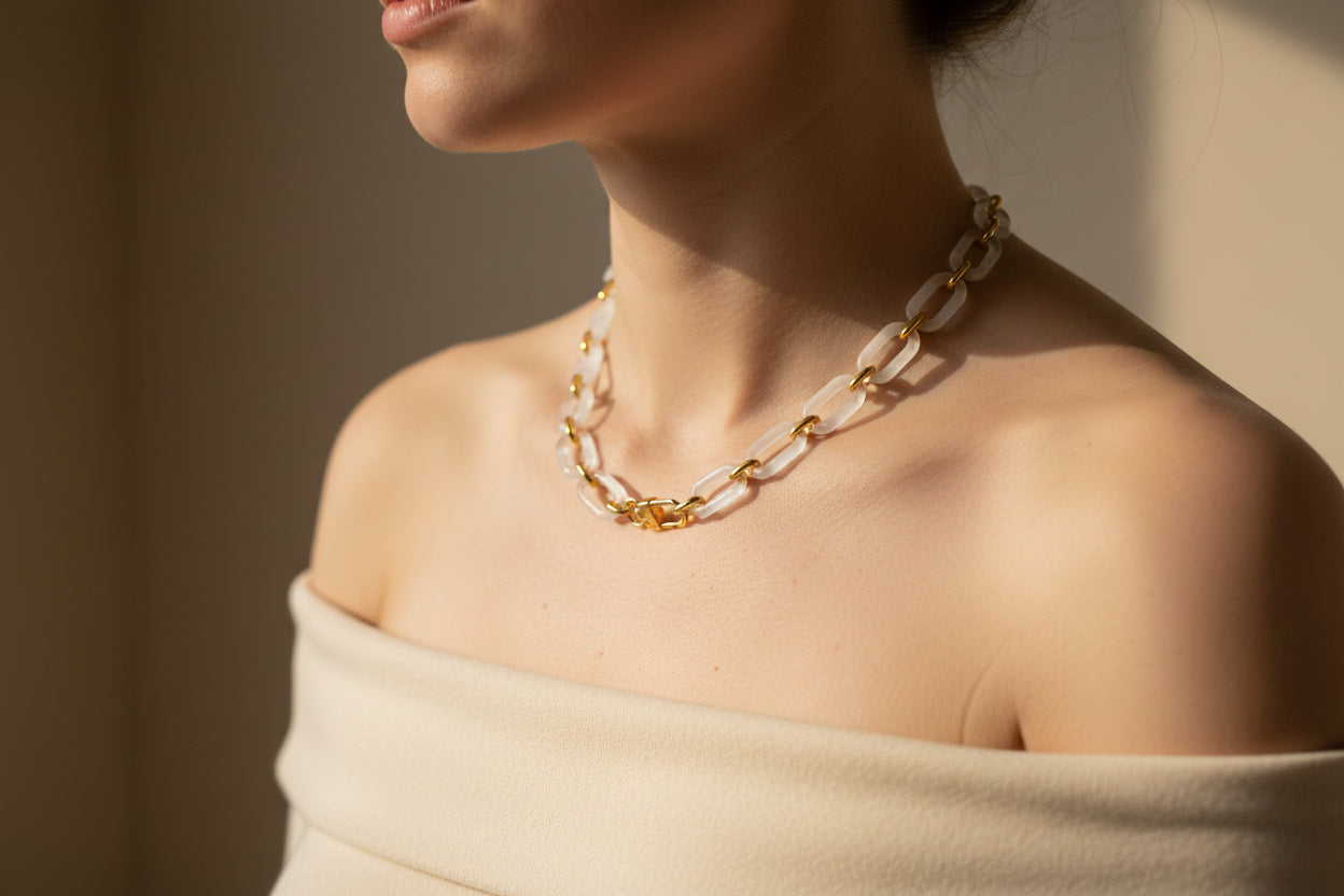 Lucite Chain Necklace