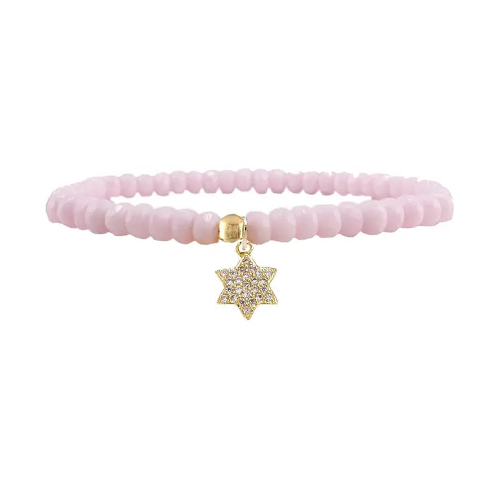 Cz Star of David Charm Bracelet