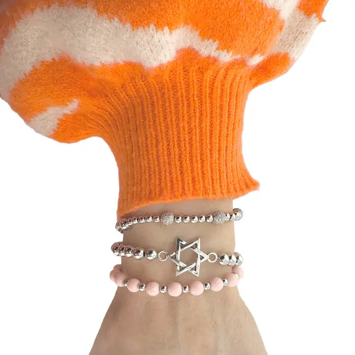 Jewish Star of David Beaded Bracelet