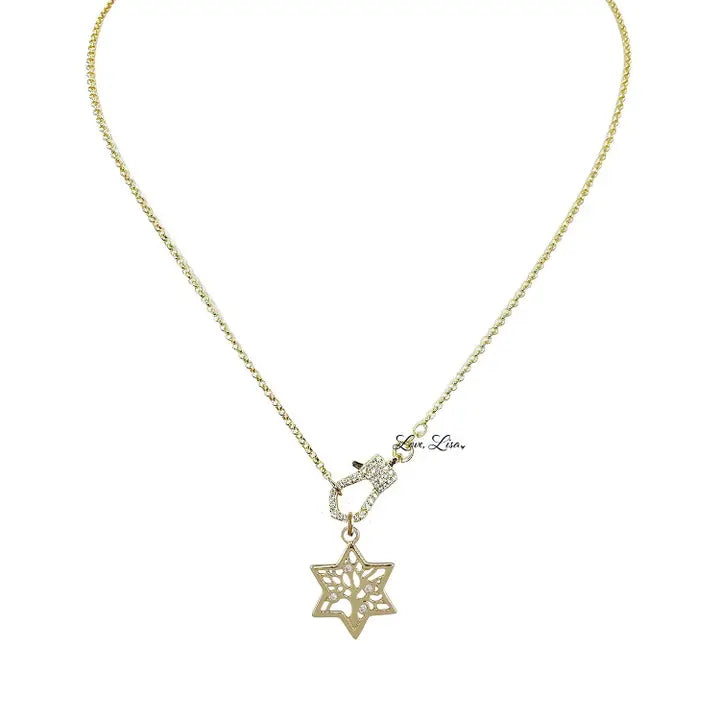 Star of David Tree of Life Necklace