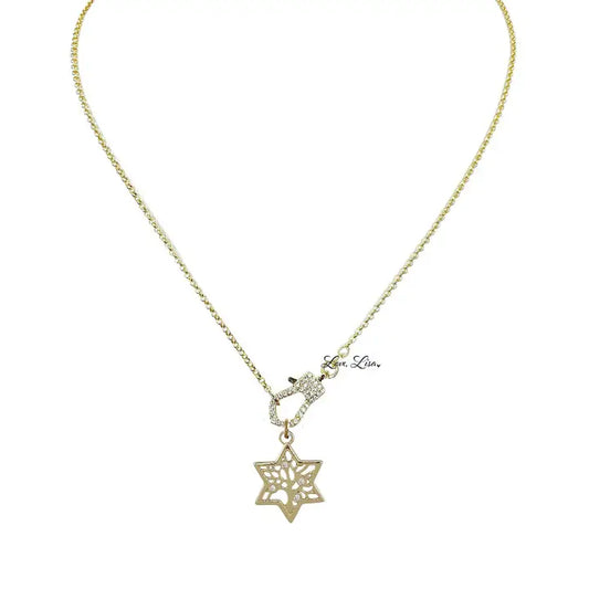 Star of David Tree of Life Necklace