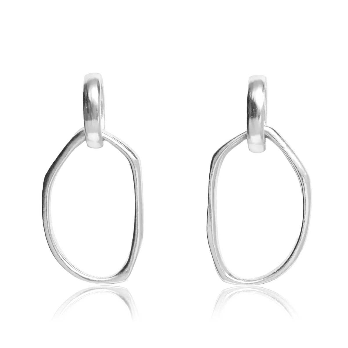 Irregular Link Drop Earrings - 24K Gold Plated
