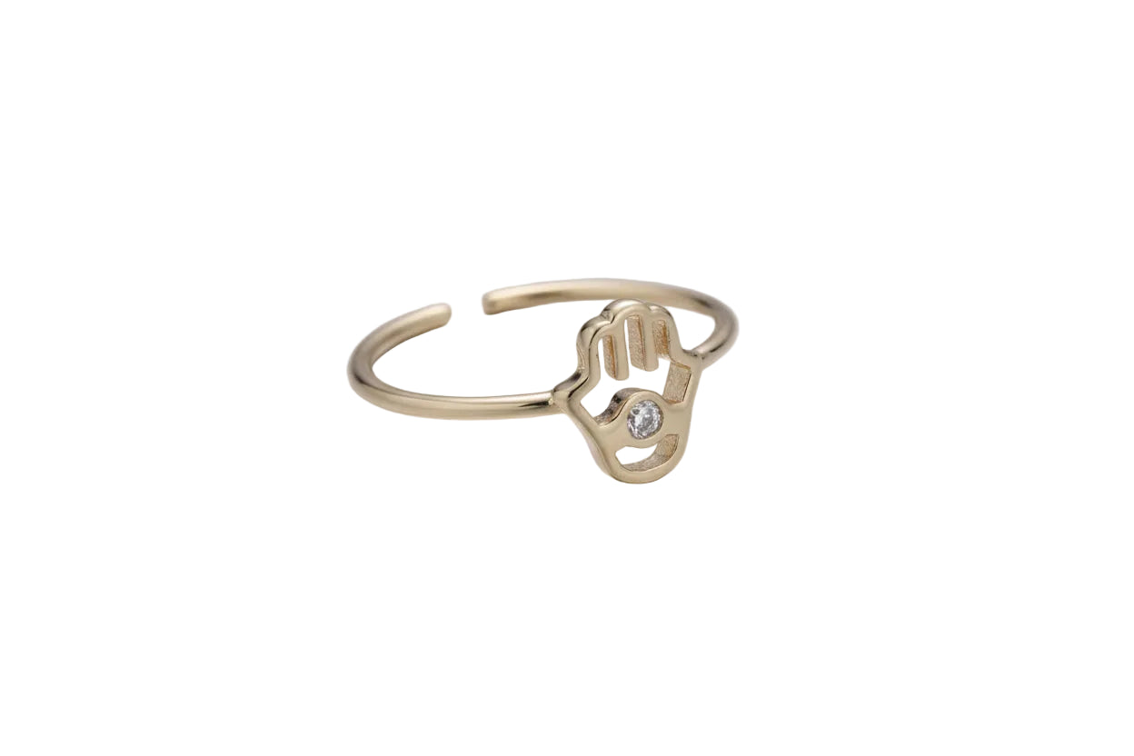 Hamsa Cz Ring