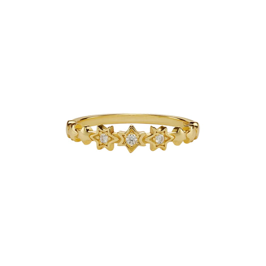 Tripple Star of David Stacking Ring