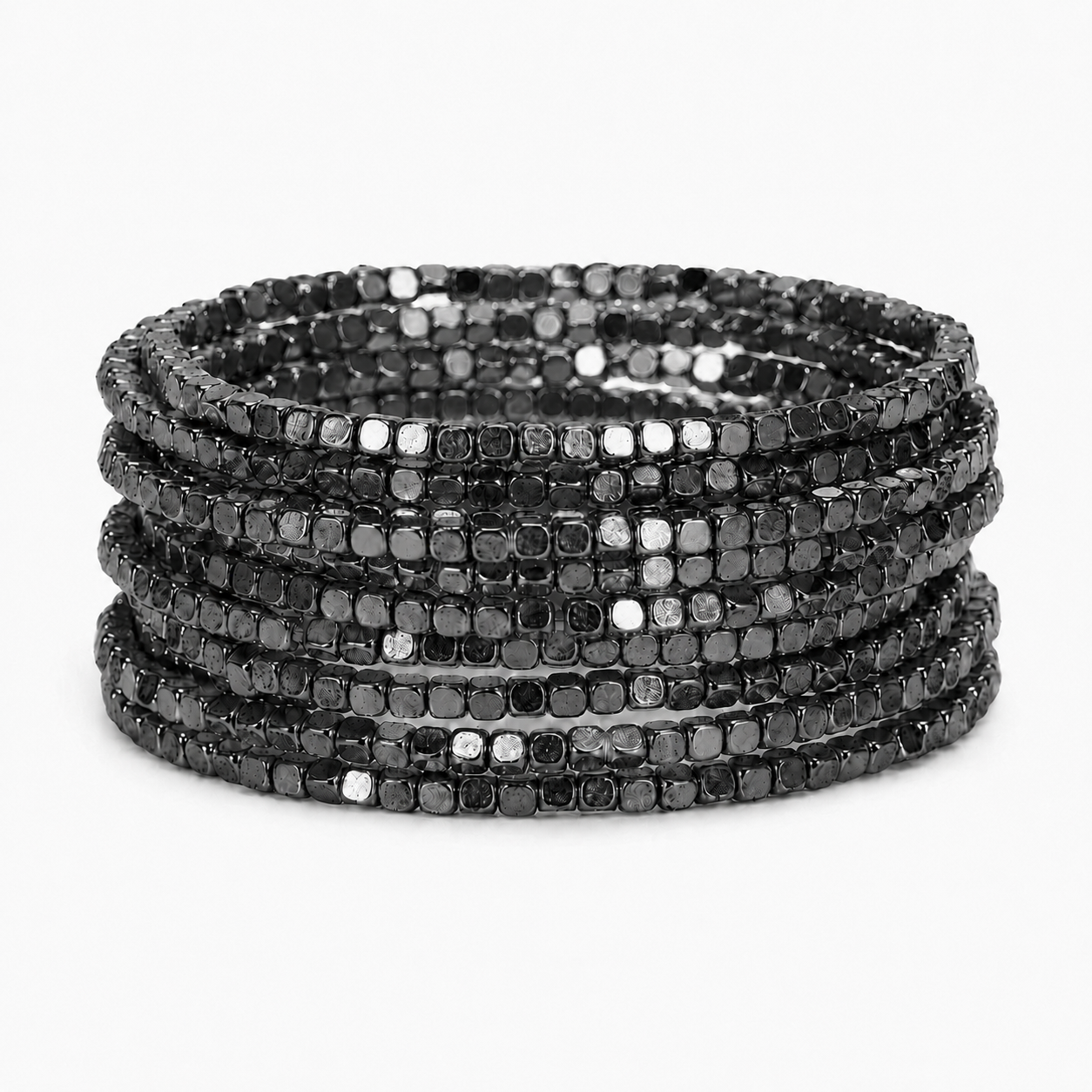 Stylish 15-Piece Beaded Bracelet Set – 24K Gold Plated