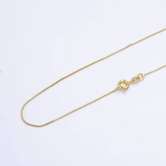 14K Gold Filled 0.7mm Box Chain 17.5 Inch Necklace | WA-2511
