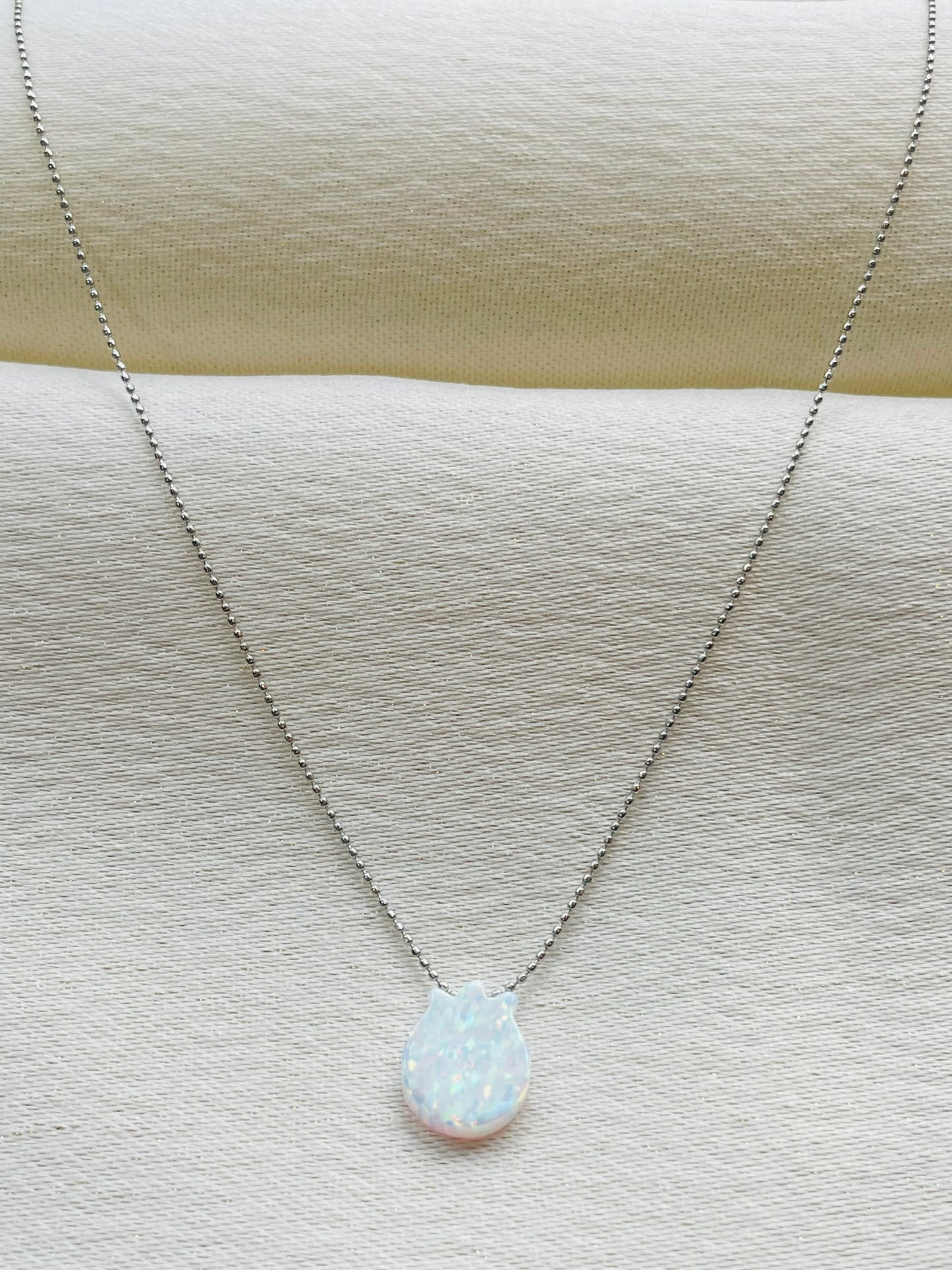 White Opal Pomegranate Necklace