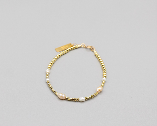 Gold Multi Pearl Bracelet