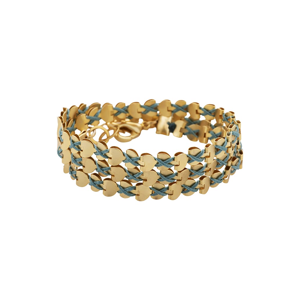 Gold Hearts Wrap Necklace/Bracelet