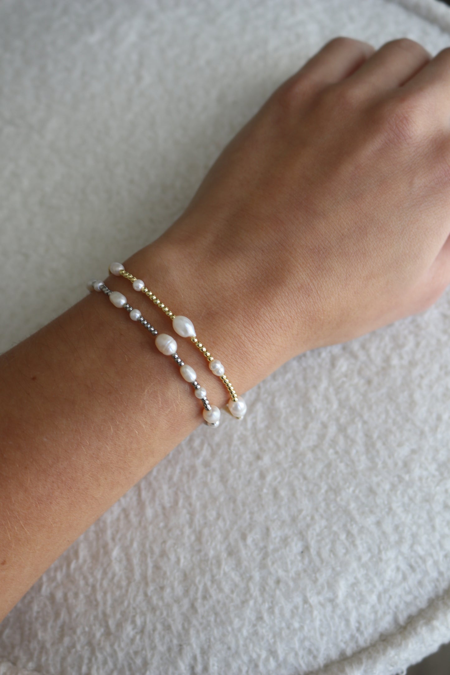 Gold Multi Pearl Bracelet