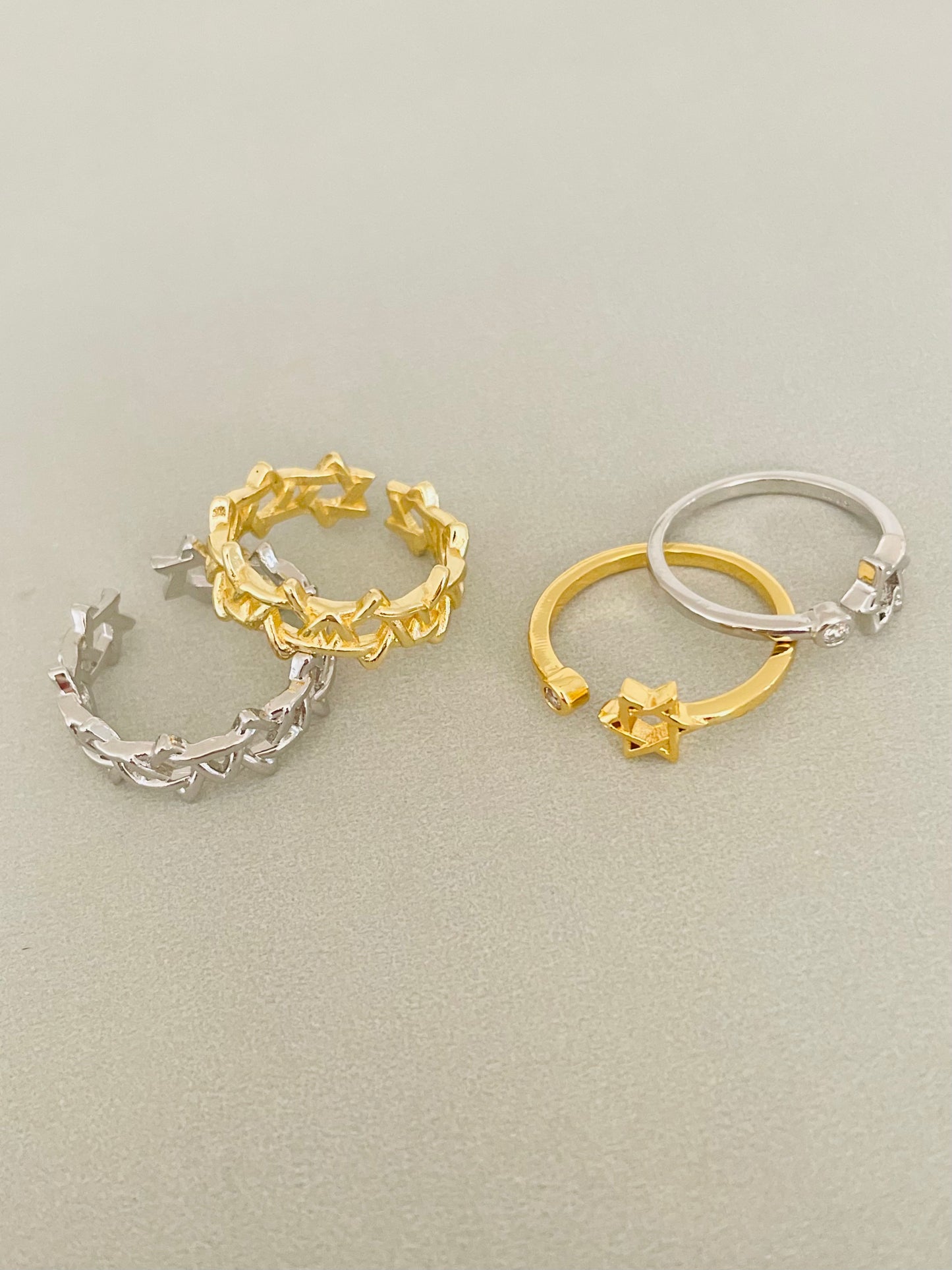 Multiple Jewish Star Ring