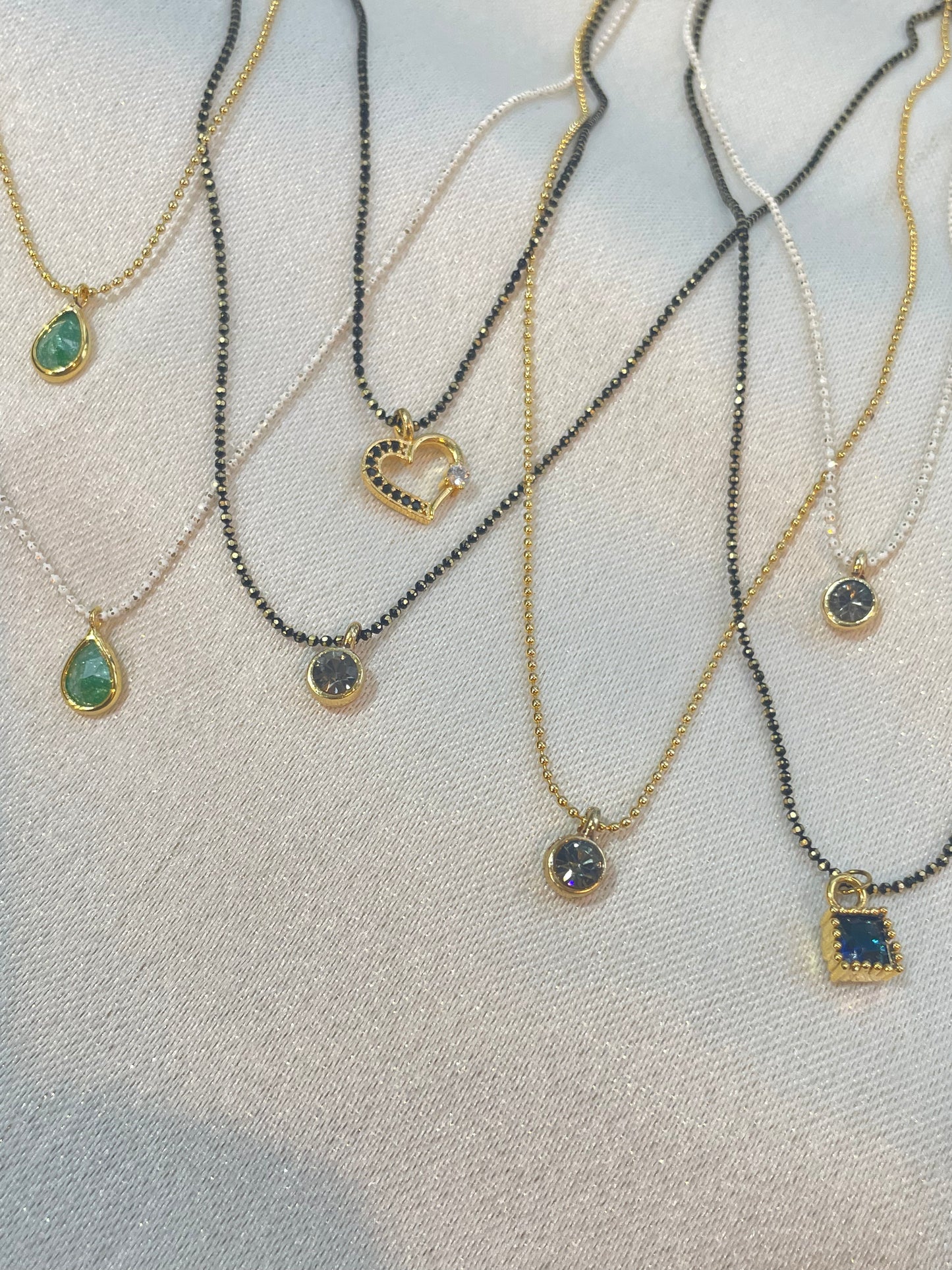 Round Grey Cubic Zirconia Necklace