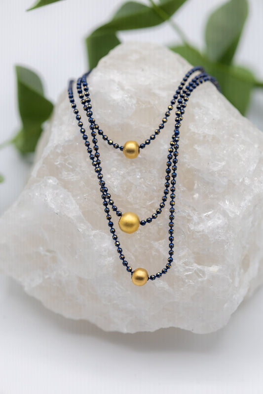 Navy Blue Necklace