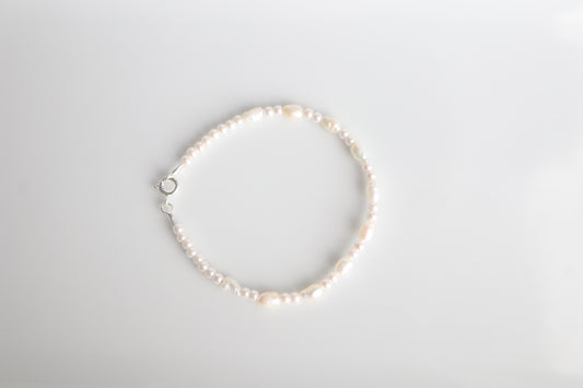 Silver Pearl Bracelet