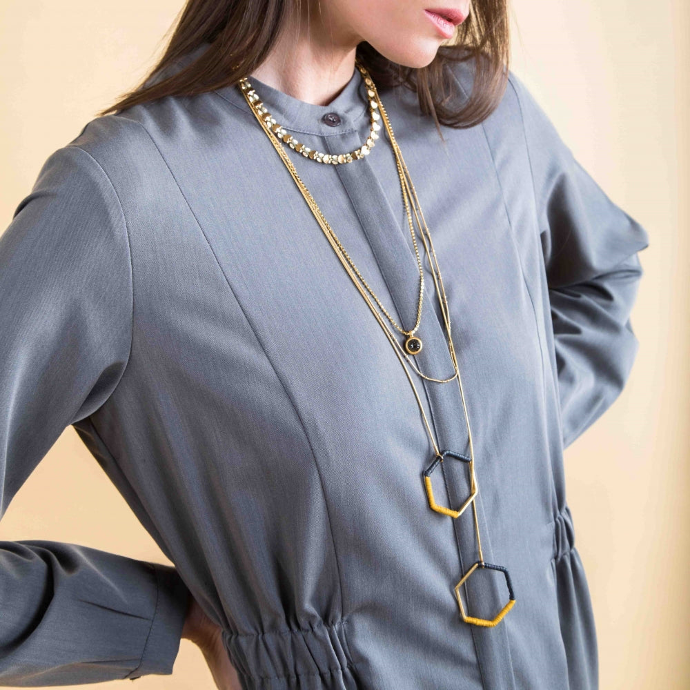 Gold Hearts Wrap Necklace/Bracelet