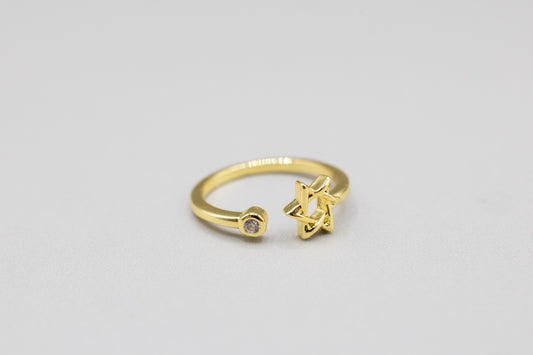 Jewish Star CZ Ring