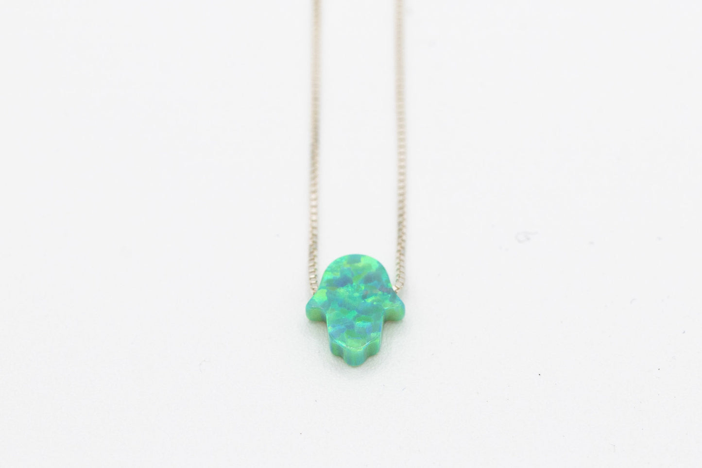 Opal Hamsa Necklace