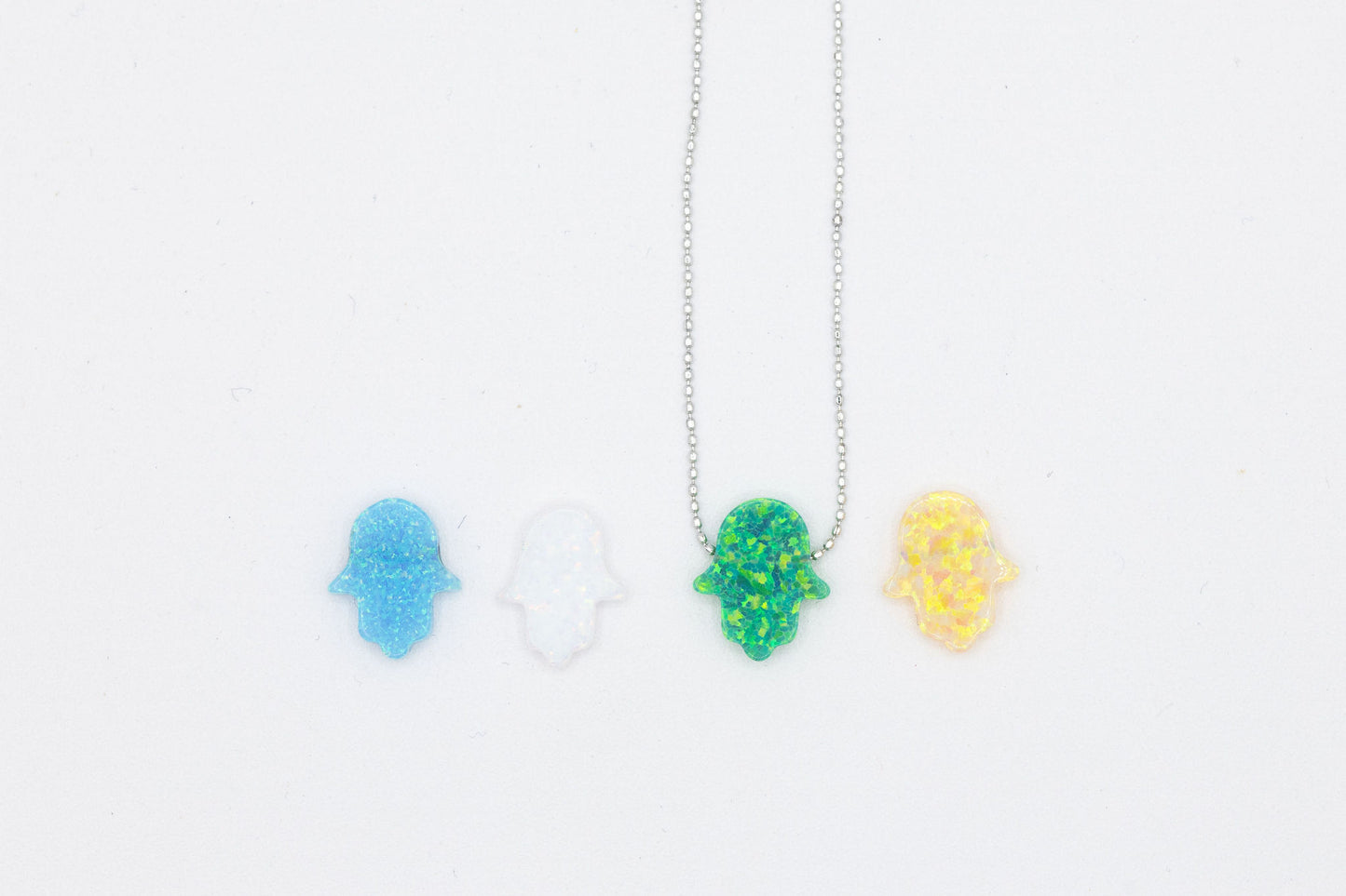 Opal Hamsa Necklace