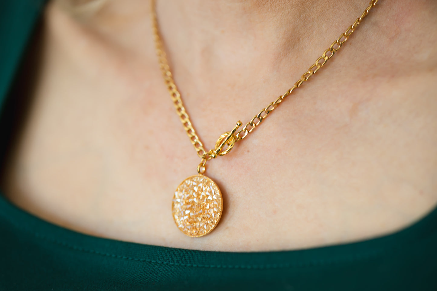 Swarovski Disc Necklace