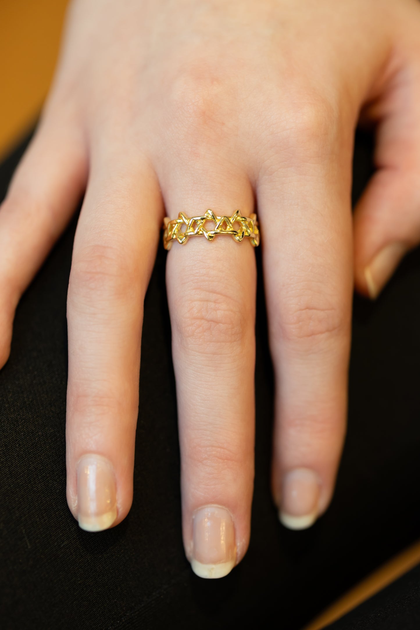 Multiple Jewish Star Ring