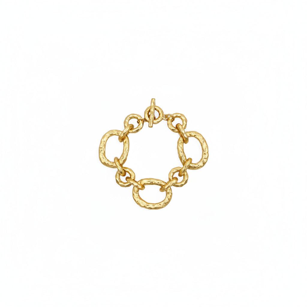 Bold Links Chain Bracelet - 24K Gold Plated