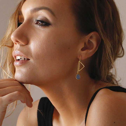 Geometric Light Blue Earrings