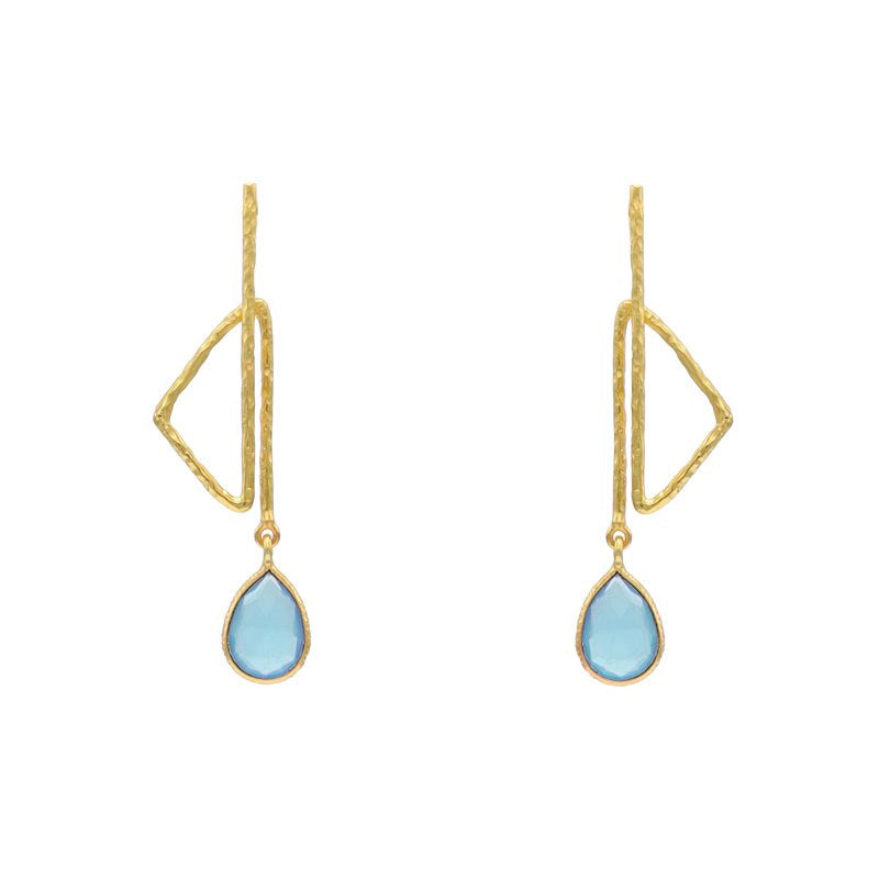 Geometric Light Blue Earrings