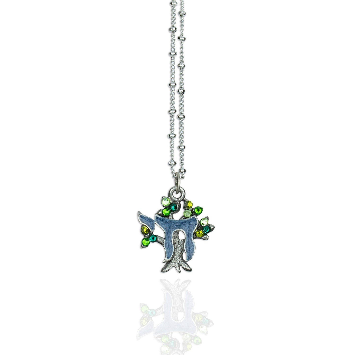 Tamar  Crystal Tree of Life Chai Necklace