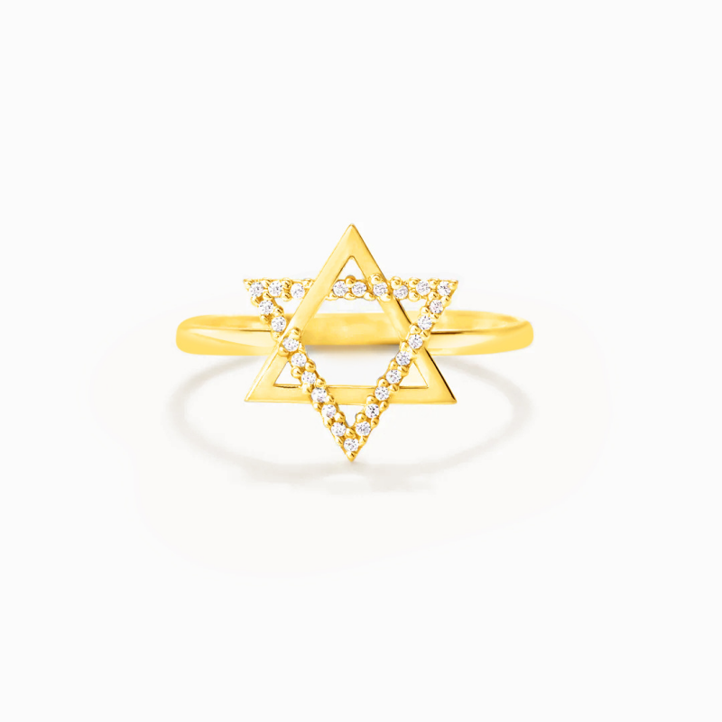 Dainty Star Of David Stacking Ring in 925 Sterling Silver