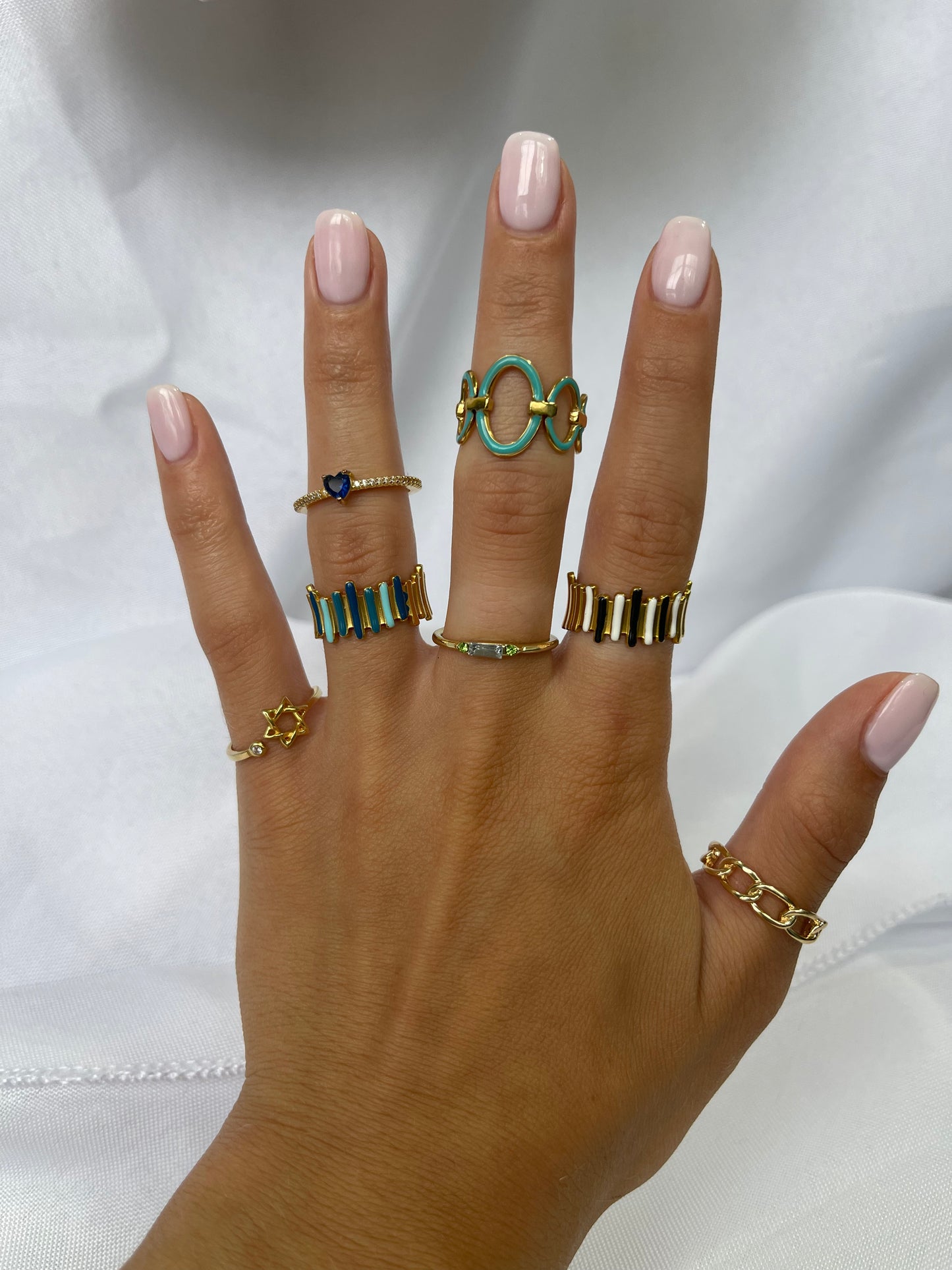 Jewish Star CZ Ring