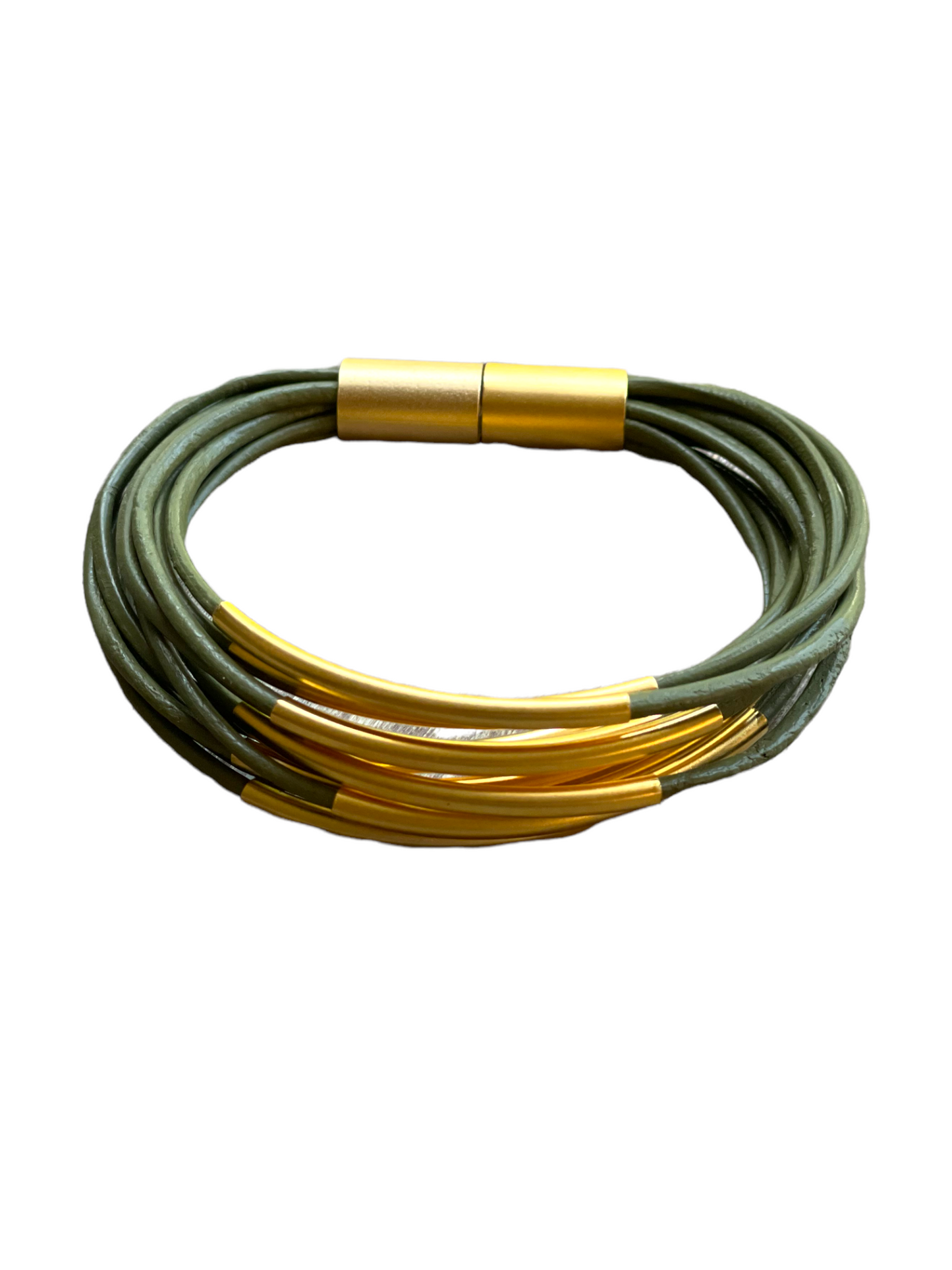 Gold Multi Cord Bracelet With Magnet